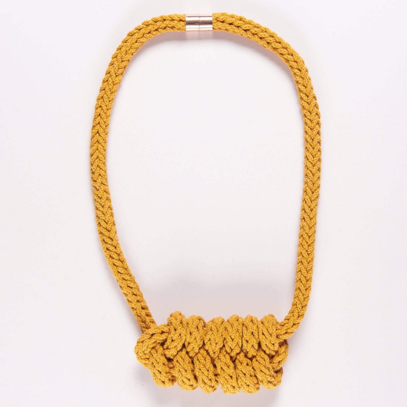 Multiway Crochet Necklace Mustard