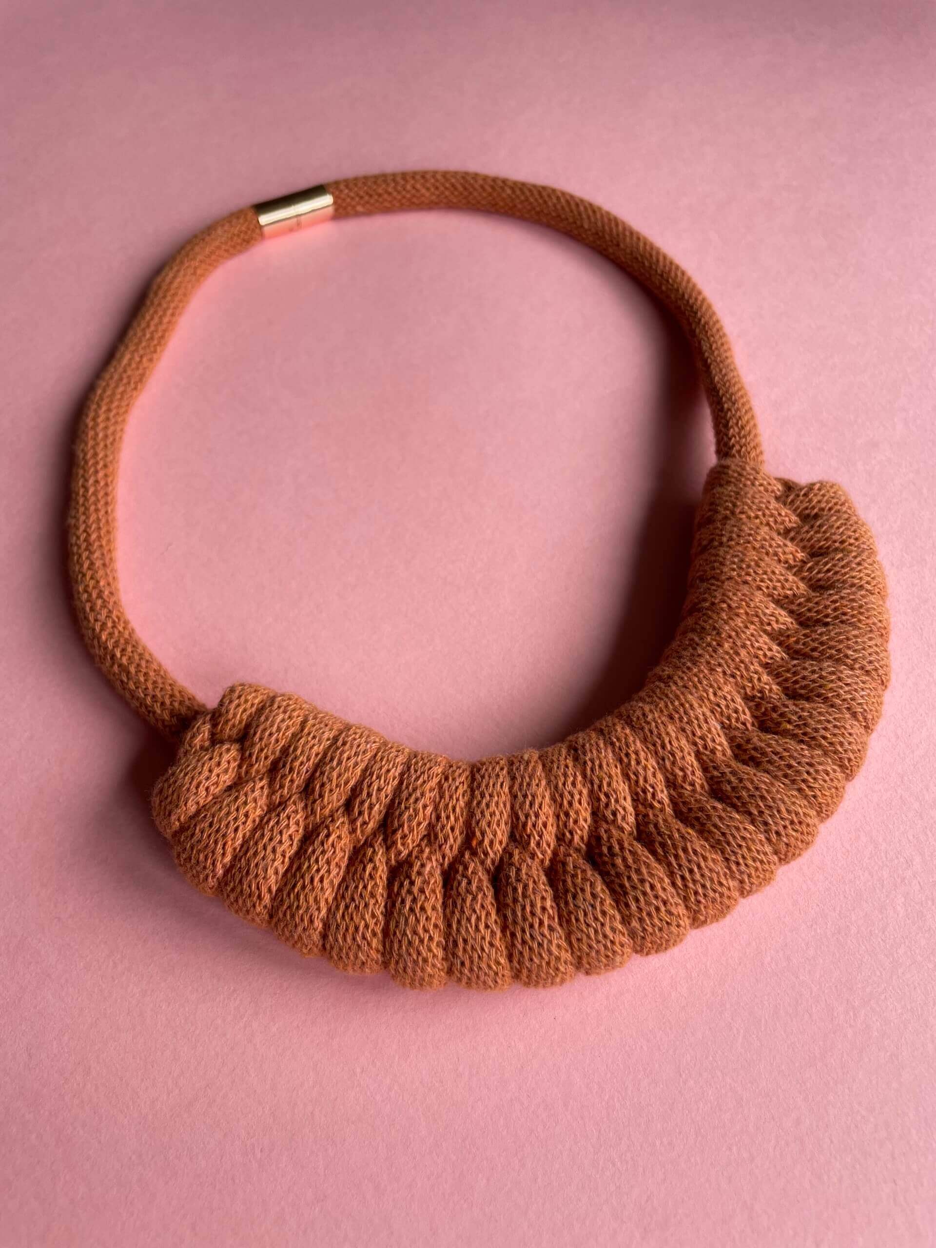 Terracotta Magnetic Fasteneing Chunky Necklace