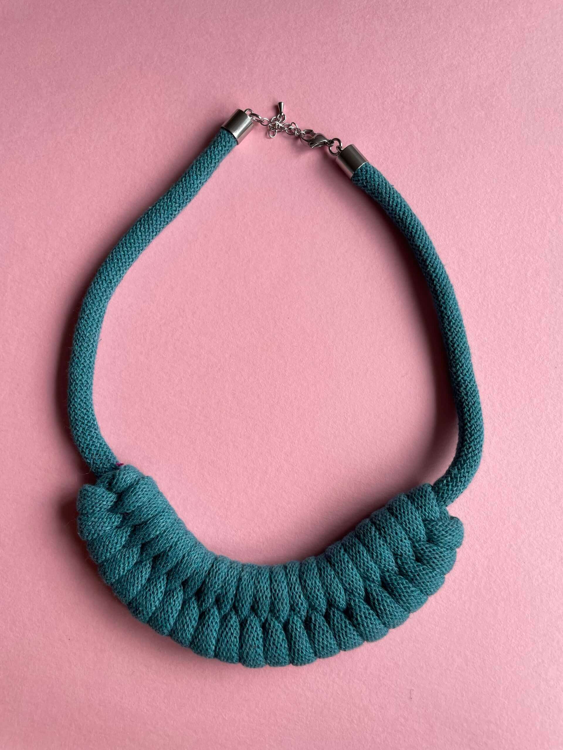 Teal Lobster Clasp Chunky Necklace