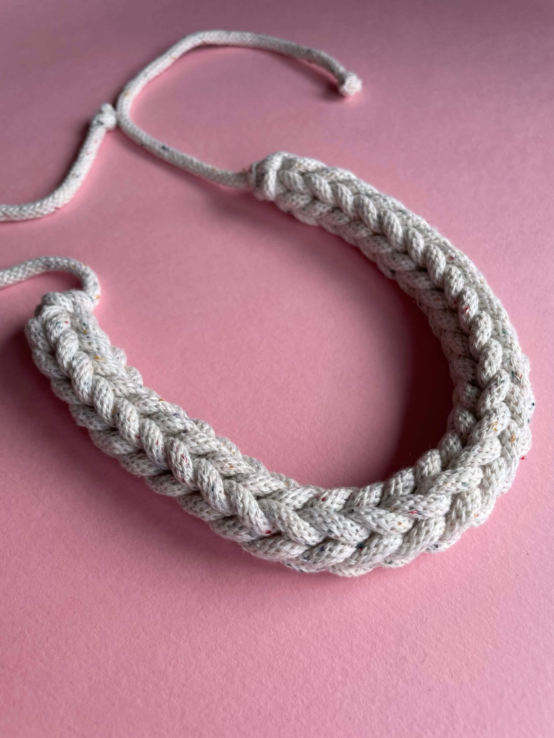 Rainbow Dust Tie Fastening Crochet Necklace