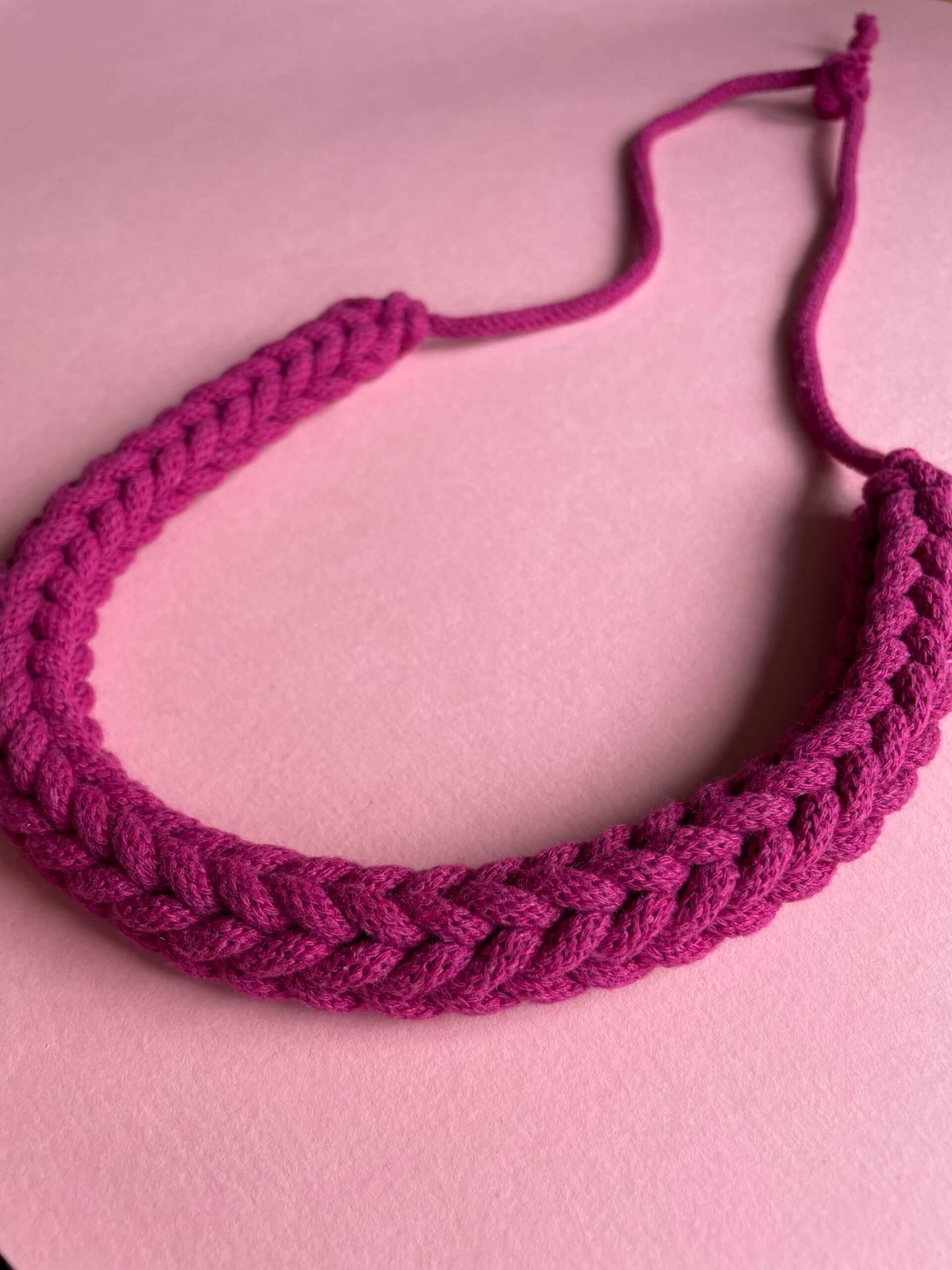Grape Tie Fastening Crochet Necklace